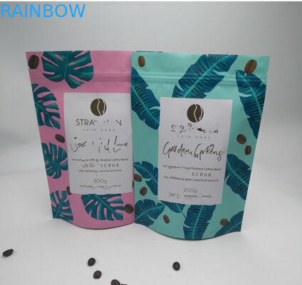 Food Grade Stand Up Pouch Bags Plastic Custom Foil Matte Finish For Tea Packing