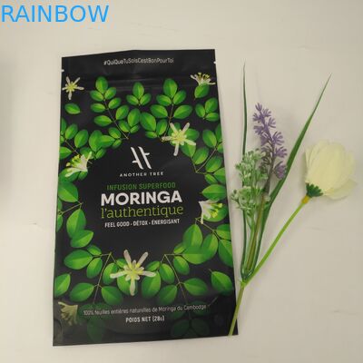 Food Grade Stand Up Pouch Bags Plastic Custom Foil Matte Finish For Tea Packing