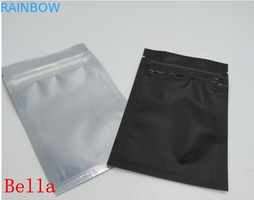 Front Matte Cosmetic Packaging Bag Clear Colored Foil Mylar Zip Lock Make Up Brush Package