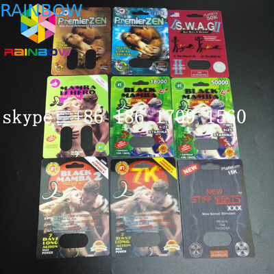 3D Rhino Blister Card Packaging Rhino 12 Rhino 11 Mens Sexual Supplements For Boosting Libido
