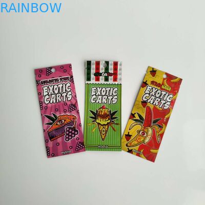 Three Side Sealed Plastic Pouches Packaging Resealable Zip Vape Oil Pen Cartridge Bag