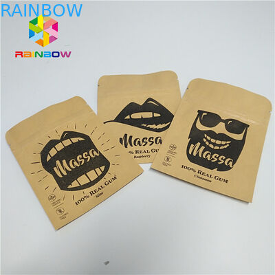 Pill Foil Pouch Packaging Customized Sample Kraft Paper Three Side Sealed Pouch