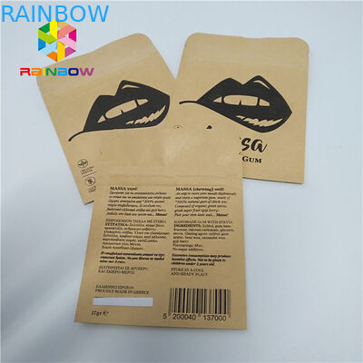 Pill Foil Pouch Packaging Customized Sample Kraft Paper Three Side Sealed Pouch