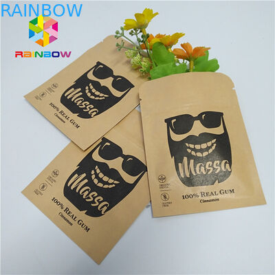 Pill Foil Pouch Packaging Customized Sample Kraft Paper Three Side Sealed Pouch