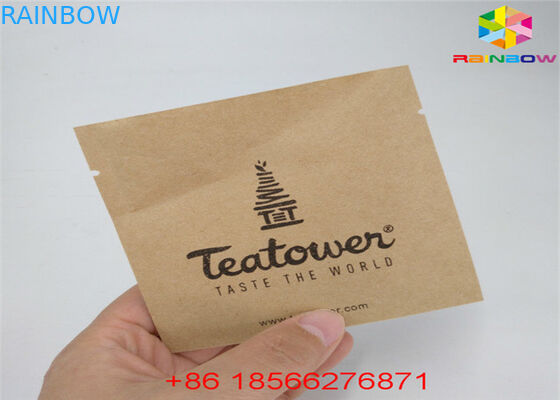 Matcha Tea Stand Up Zipper Pouch Laminated Material Aluminum Foil Recycle Kraft Paper