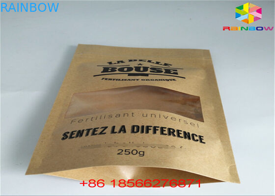 Matcha Tea Stand Up Zipper Pouch Laminated Material Aluminum Foil Recycle Kraft Paper