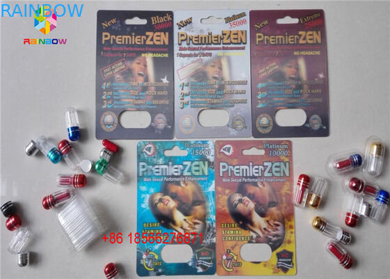 wholesale sex metal pills box metal empty pill bottles/male enhancement pills packaging 3d blister cards & display box