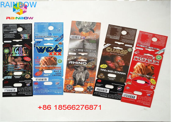 wholesale sex metal pills box metal empty pill bottles/male enhancement pills packaging 3d blister cards & display box