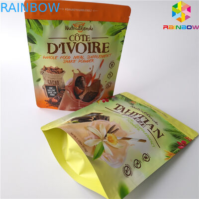 custom your Own Logo Printing aluminum foil packaging bag with bottom gusset bag Bottom Pouch bags clear  zipper foilbag