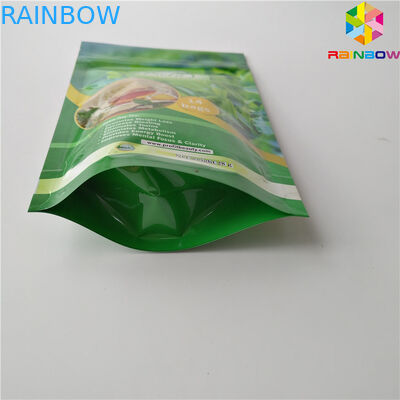custom your Own Logo Printing aluminum foil packaging bag with bottom gusset bag Bottom Pouch bags clear  zipper foilbag