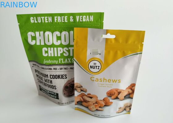 Custom Stand Up Pouch Delicious Cookie Packaging Sealable Plastic Bag Gravure Printing