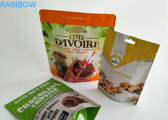 Dried Food Plastic Pouches Packaging Matt Cookie Mylar Foil Pouch For Long Term Storage