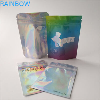 Plastic Food Coffee Edible Holographic Makeup Bag Transparent Hologram Bags