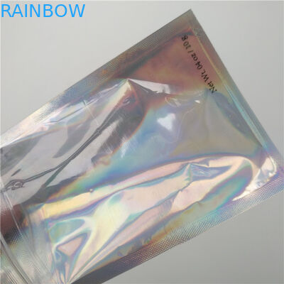 Plastic Food Coffee Edible Holographic Makeup Bag Transparent Hologram Bags