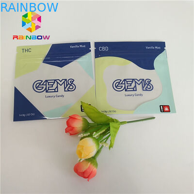 Three Side Sealed Printed Plastic Bags Gummy Candy Packaging Customized With k