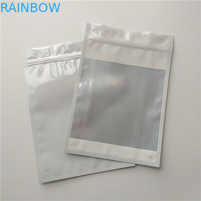 Garment Holographic Foil Pouch Packaging k Clear Front For Sock / Underwear