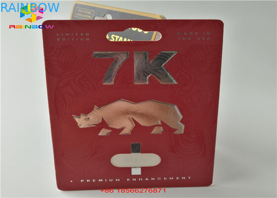 Sex Pill Blister Card Packaging 3D Display Box Capsule Paper Box With Double Hole
