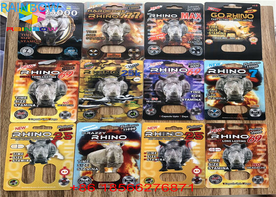 Male Enhancement Blister Card Packing Folding Paper Custom R7-5000 R7-3000