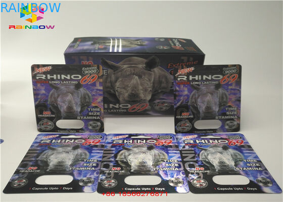 Male Enhancement Blister Card Packing Folding Paper Custom R7-5000 R7-3000