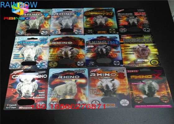 Male Enhancement Blister Card Packing Folding Paper Custom R7-5000 R7-3000