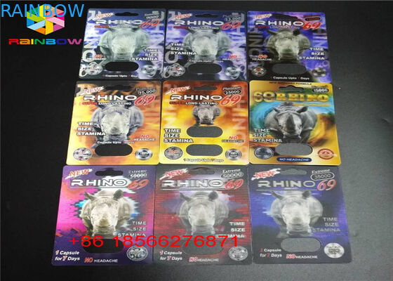 Male Enhancement Blister Card Packing Folding Paper Custom R7-5000 R7-3000