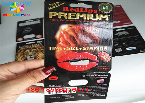 Male Enhancement Blister Card Packing Folding Paper Custom R7-5000 R7-3000