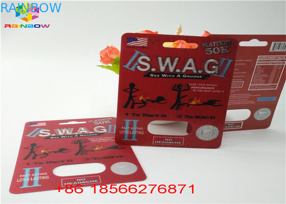 Male Enhancement Blister Card Packing Folding Paper Custom R7-5000 R7-3000
