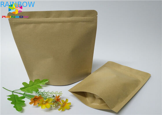 Kraft Customized Paper Bags Nut Craft Sugar Snack Food Window Packaging k