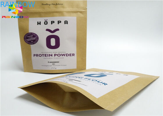 Kraft Customized Paper Bags Nut Craft Sugar Snack Food Window Packaging k