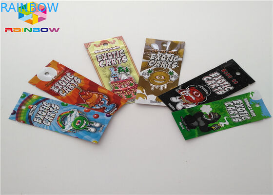 Aluminum Foil Zip Lock Plastic Bags Food Packaging Pouch Custom Size With Tear Notch