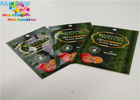 Aluminum Foil Zip Lock Plastic Bags Food Packaging Pouch Custom Size With Tear Notch