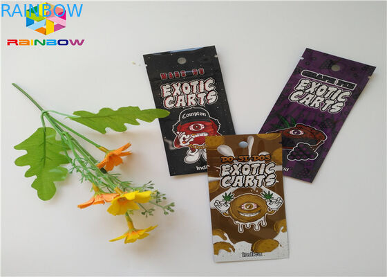 Aluminum Foil Zip Lock Plastic Bags Food Packaging Pouch Custom Size With Tear Notch