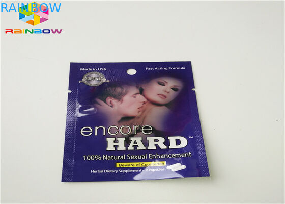 Aluminum Foil Zip Lock Plastic Bags Food Packaging Pouch Custom Size With Tear Notch