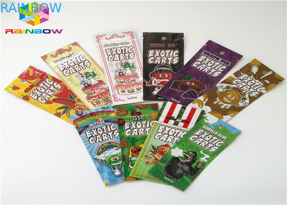 Herbal Incense Resealable Plastic Bags AC1003 CBD Vape Oil Cartridge Packaging Applied