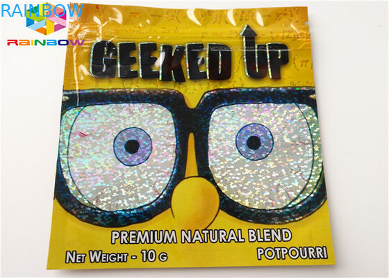 Herbal Incense Resealable Plastic Bags AC1003 CBD Vape Oil Cartridge Packaging Applied