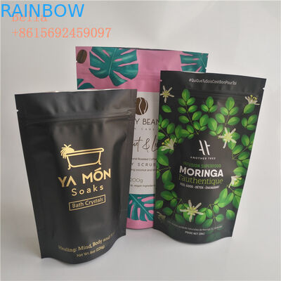 Sealed Plastic Pouches Packaging Food Grade Aluminum Foil Stand Up Herbal Detox Tea Packing
