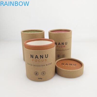 Eco Friendly Paper Box Packaging Cylinder Customized Size For Tea Packaging