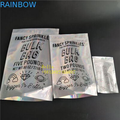 BPA Free Gravure Printing Stand Up Foil Pouch Packaging Facial Mask Holographic Laser Bag