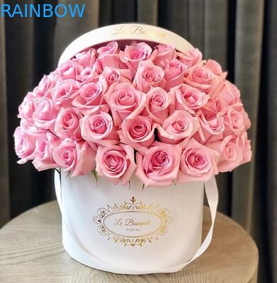 Waterproof Recyclable Paper Box Packaging Cardboard Round Flower Boxes With Logo