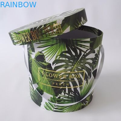 Waterproof Recyclable Paper Box Packaging Cardboard Round Flower Boxes With Logo