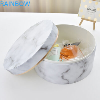 Waterproof Recyclable Paper Box Packaging Cardboard Round Flower Boxes With Logo