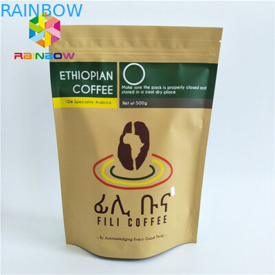 Laminated Material Plastic Pouches Packaging k Stand Up Bags With One Way Valve