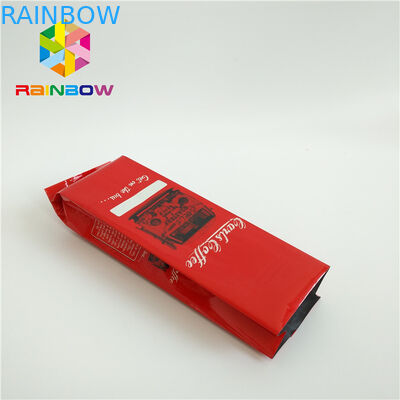 Kraft Paper Side Gusset Stand Up Coffee Pouches , Sealed Plastic Bags Custom Printing