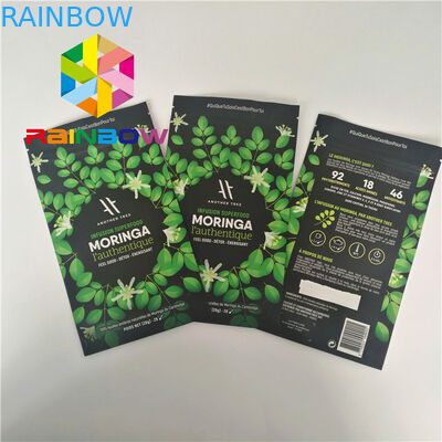 Matte Surface Finish Plastic Pouches Packaging Zipper Stand Up Protein Powder Bag