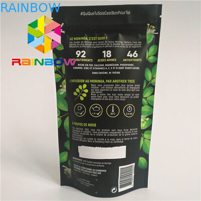 Matte Surface Finish Plastic Pouches Packaging Zipper Stand Up Protein Powder Bag