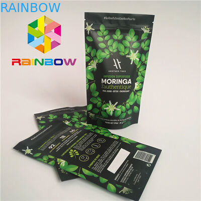 Matte Surface Finish Plastic Pouches Packaging Zipper Stand Up Protein Powder Bag