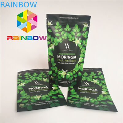 Matte Surface Finish Plastic Pouches Packaging Zipper Stand Up Protein Powder Bag