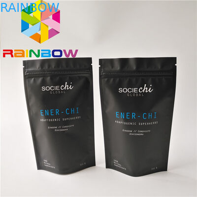 Food Grade Material Stand Up Zipper Pouch Cone Shaped Moringa Powder Bag With Foil Liner