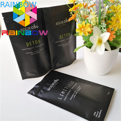 Food Grade Material Stand Up Zipper Pouch Cone Shaped Moringa Powder Bag With Foil Liner