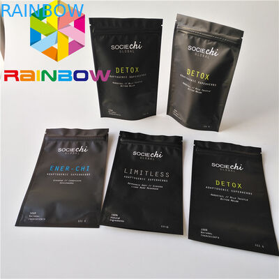 Food Grade Material Stand Up Zipper Pouch Cone Shaped Moringa Powder Bag With Foil Liner